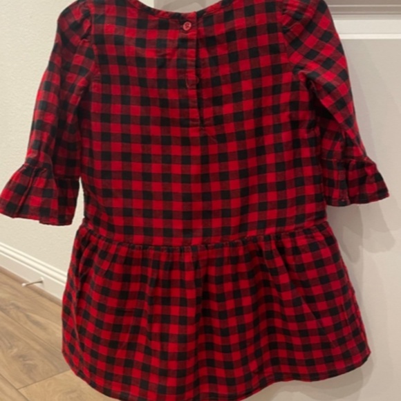 Baby Gap toddler girl 3T Red & Black Checkered Holiday Dress Christmas - Picture 2 of 2